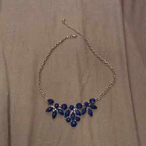 blue and silver necklace